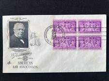 1022 American Bar Association (Block of 4) FDC Art Craft Aug 24 1953 Boston MA