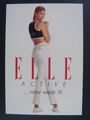 Elle Active Magazine Clothing Sexy Fashion Model Promo Advertising Postcard