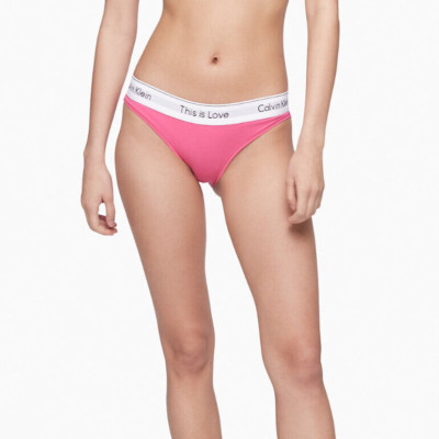 Calvin Klein Women's Plus Modern Cotton This Is Love Bikini, Pink Flambe, 3X