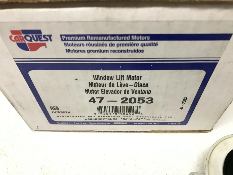 Power Window Motor Front Left CARQUEST 47-2053 Reman for Golf, Jetta, R32 FAST S - Image 3 of 3