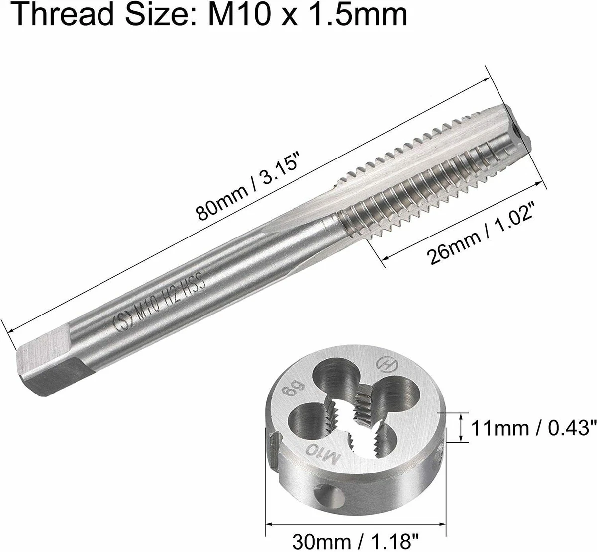M10 x 1.5 die hotsell