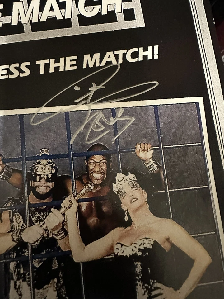 WWF WWE Wrestling No Holds Barred Signed Poster Zeus Hulk Hogan Beefcake - Rare - Image 2 of 4