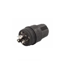 Pass & Seymour 15A 125V WATERTIGHT LOCKING IP67 PLUG, BLACK