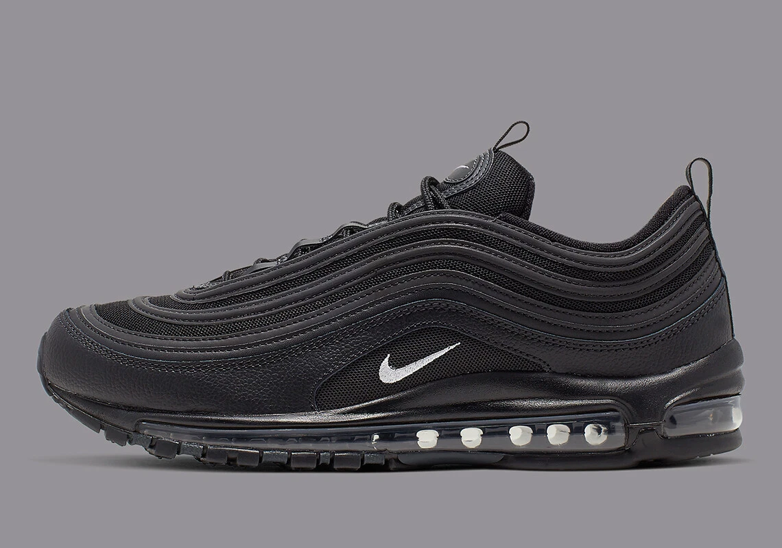 Nike Air Max 97 Black Anthracite White Terry Cloth 921826-015 sz 15 Men's