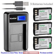 Kastar Battery LCD Charger for Olympus BLM-1 BLM-01 Olympus EVOLT E-500 E500