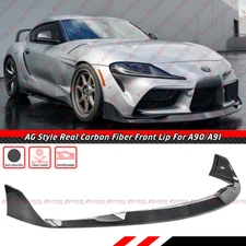 For 2020-25 Toyota Supra GR Carbon Fiber AG 3pc Style Front Bumper Lip Splitter