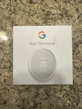 Google Nest G4CVZ GA01334-US Programmable Wi-Fi Smart Thermostat Snow New