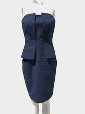 NEW Banana Republic Pencil Dress Strapless Textured Peplum Lined Size 0 NWT