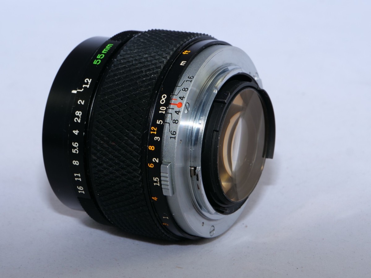 Olympus G. Zuiko Auto-S 55mm f1.2 FAST OM Normal Lens. Caps