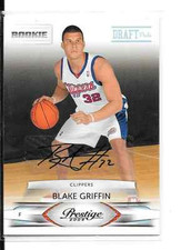 Blake Griffin 2009-10 Panini Prestige 8/50 Rookie Light Blue Auto 151 Signed RC