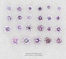 Untreated Natural Pink Round Diamond Brilliant Cut Loose Diamond Use For Jewelry