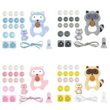 Baby Teething Silicone Beads Raccoon Teether Pendant Pacifier Chain Toys Making