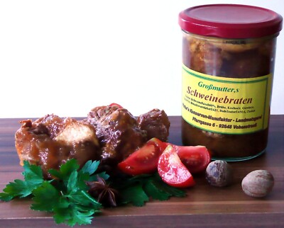 Großmutters Schweinebraten im Gelee im Glas  2 mal 400g-  aus er Landmetzgerei