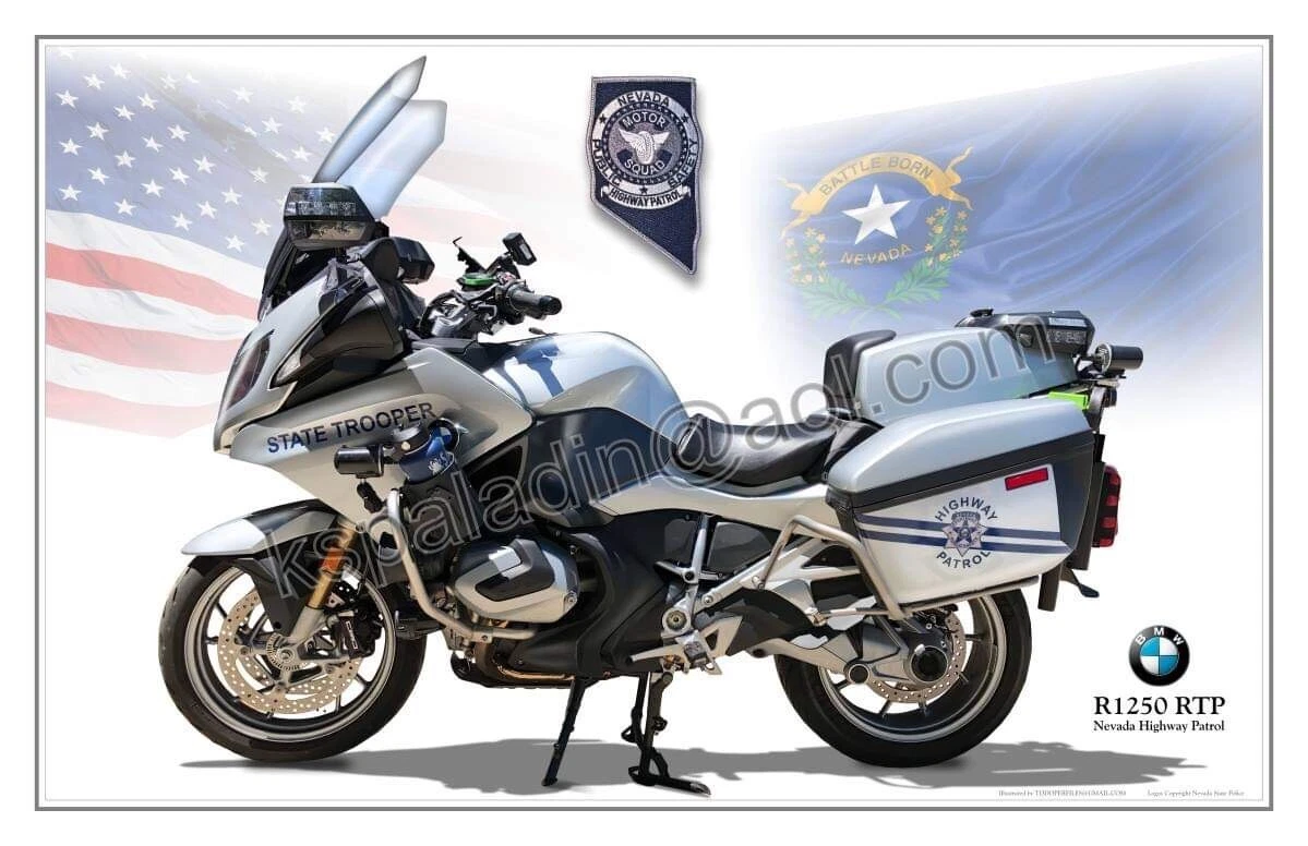Nevada Highway Patrol BMW R1250 RPT Motorcycle Poster Print eBay
