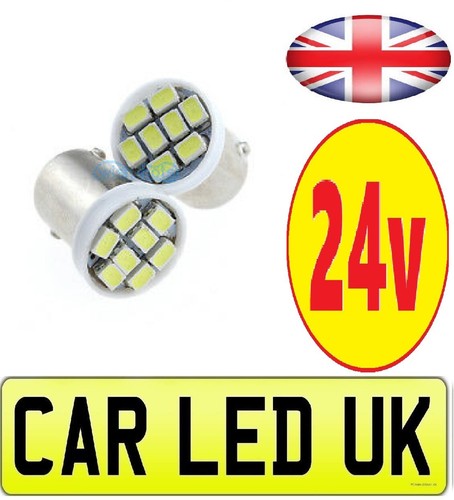 🚚 24v ✅ HGV TRUCK LORRY TRACTOR WHITE LED BULBS 6000k 🚜 1156 1167 507 233 T4W - Picture 29 of 79