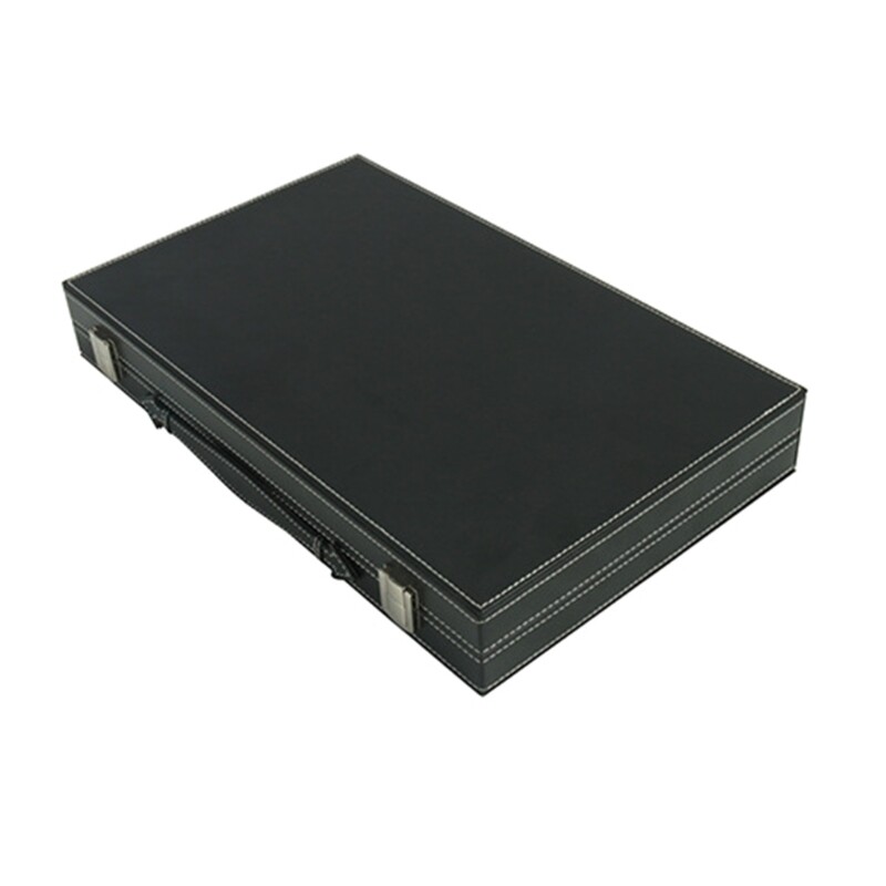Backgammons Set Board Game with Leather Case Travel Folding Board Game