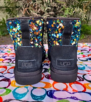 UGG Classic Mini Stellar Sequin Bootie Boots | eBay