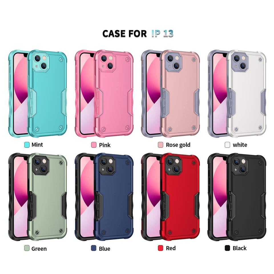 Ударопрочный чехол Fr iPhone 15 14 13 12 11Pro Max XR XS камеры чехол гибридный бампер - Изображение 3 из 4