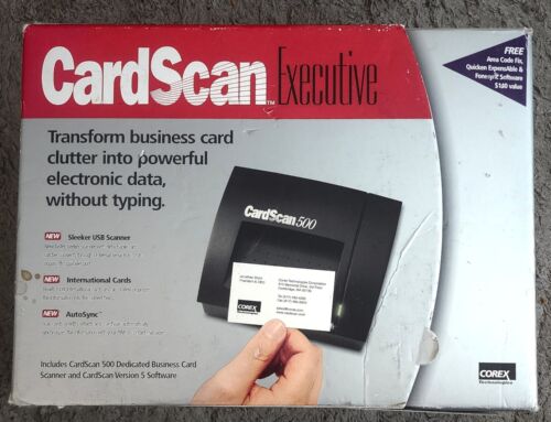 CardScan Executive 500 Business Card Reader Scanner Portable Missing Comp Cable - 第 2/2 張圖片