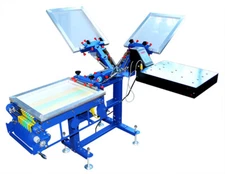 3 color 1 Station Ribbon Screen Printing Press with Dryer Adjustable Height
