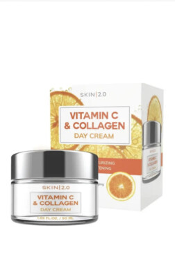 SKIN 2.0 Vitamin C & Collagen Day Cream For Face Brand New In Box Sealed