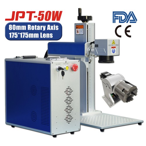 SFX 50W Laser Marking Machine JPT Laser Rotary Axis for Pen/Cup/Ring/Gun Marking - Picture 1 of 12