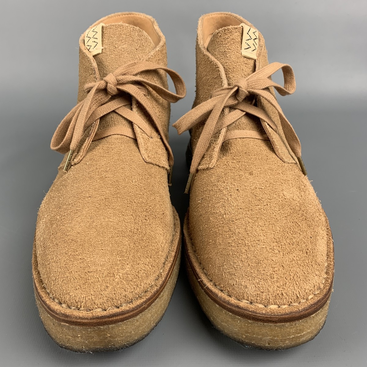 VISVIM ISDT BOOTS-FOLK Size US 9 Sand Textured Leather Lace VISVIM ISDT BOOTS-FOLK Size US 9 Sand Textured Leather Lace