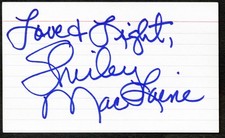 Shirley Maclaine Autographed  Signed 3 x 5 Index Card-  FREE SHIPPING