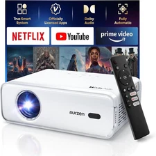Aurzen EAZZE D1 Smart Projector with WiFi and Bluetooth,... 