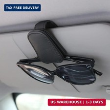 KIWEN Sunglasses Holders for Car Visor, Magnetic Leather Glasses Eyeglass Clip f