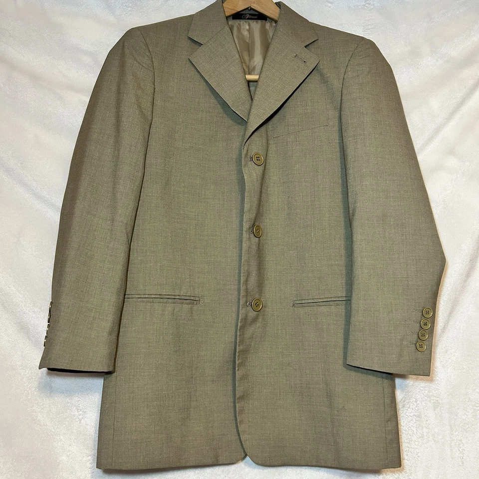 Jaqueta blazer Ferrecci Itália areia Super 150s terno esportivo casaco toda temporada 44 R - Imagem 2 de 4