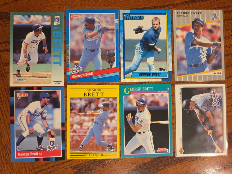 George Brett HOF Baseball Card Lot #2 - 8 cards