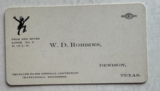 ca 1900s RR Business Card Brotherhood Locomot...