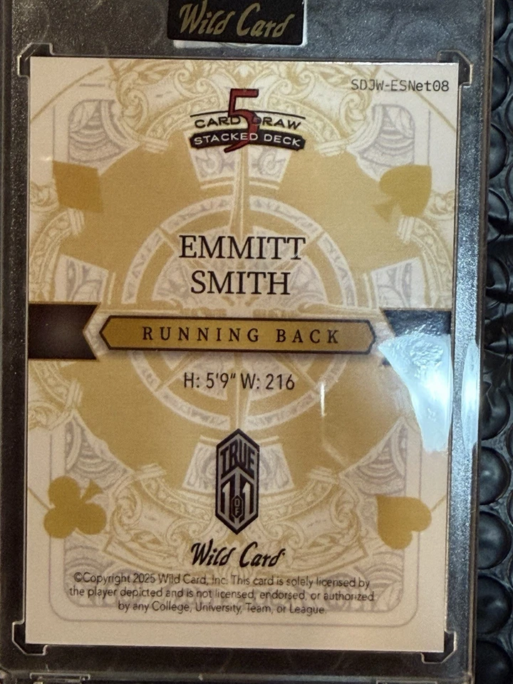 Baraja apilada de comodines 2025 Jokers Wild Emmitt Smith True 1 de 1. Foto 4 de 4