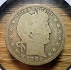 1896-P Barber Quarter - Actual Coin Shown - Free Shipping & Tracking INV#725