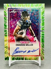 2025 Leaf Vivid Omarion Miller Auto  Colorado WR #ed /8