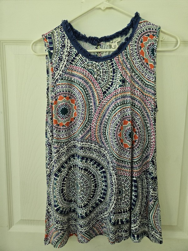 Womens S Tribal Jeans Boho Fringe Tank Top
