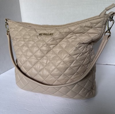 MZ Wallace Crosby Hobo Quilted Shoulder Bag Women's Size: OS / Color: Buff