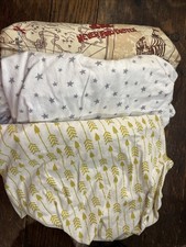 Lot 4 Crib sized Toddler Patterned Fitted Sheets nursery Decor Boy EUC