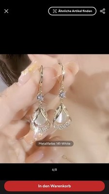2PC Damen Mode Cat Eye Stein Wassertropfen Nischendesign Ohrringe Schmuck Acces