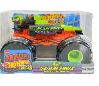 HOT WHEELS OVER SIZED MONSTER TRUCKS SLAM PRIX COLLISION