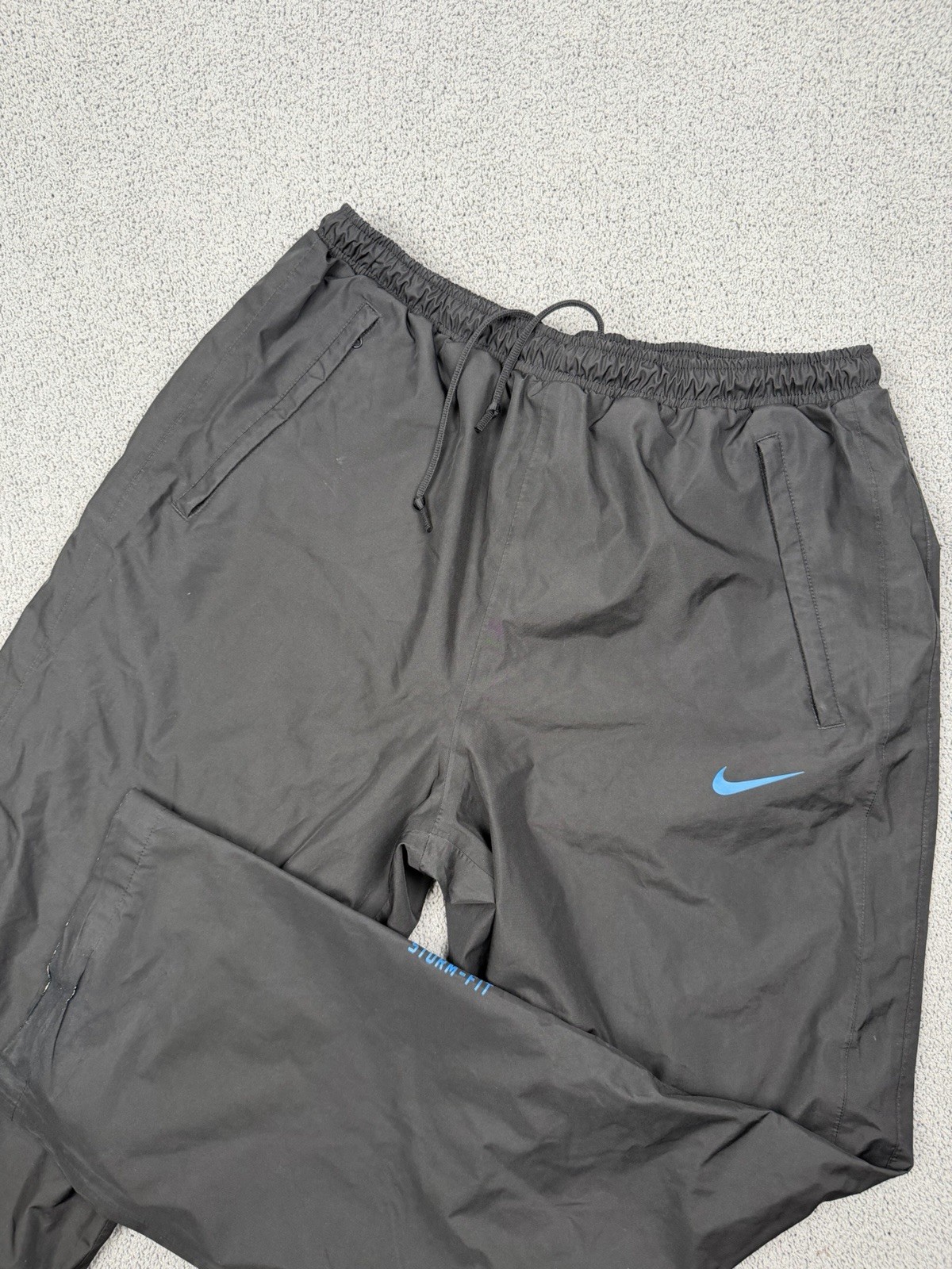 Nike Golf Pants Mens L Black Storm-Fit Rain Waterproof Performance Ankle Zip