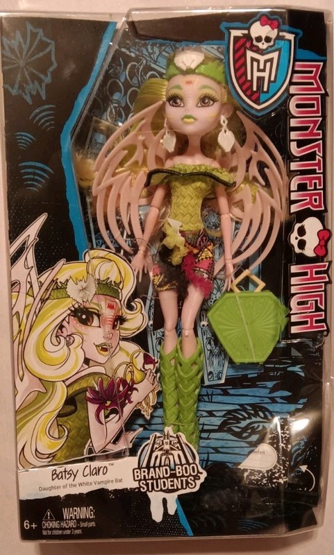 Monster High Brand-Boo Students Batsy Claro 11in Doll + Acc MPN CHL41