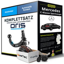 Für MERCEDES C Sportcoupe C204 Anhängerkupplung abnehmbar +eSatz 13pol uni. 11-