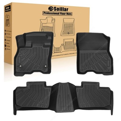 New Front & 2nd Row Floor Mats Liner For 2013 2014 2015 Nissan Leaf TPE Black