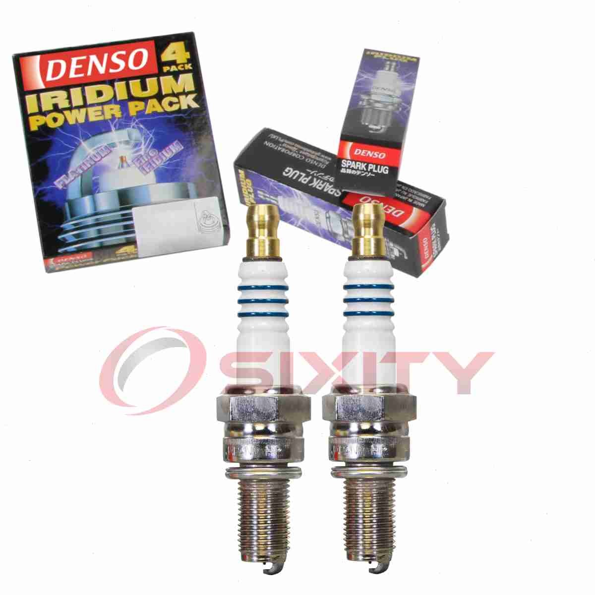 2 pc DENSO 5363 Iridium Power Spark Plugs for IU27 4772 Ignition Wire eg