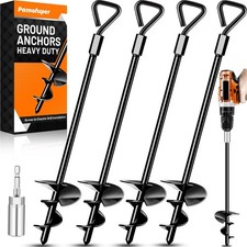 Ground Anchors Tent Pegs Trampoline Anchors Heavy Duty Screw in, Tent Pegs UK