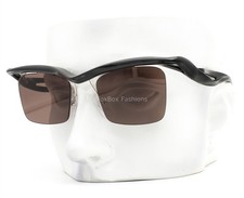 Prada Sunglasses SPR A15 1AB-8C1 Polished Black Sculptural Square Runway w/case