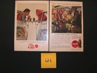 Vintage Magazine Print Ad Lot of 2 Coca-Cola 30s-50s