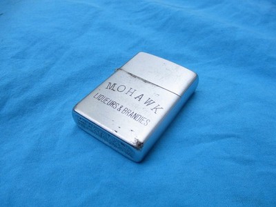 Vintage Zippo Lighter Pat 2517191 Pat Pend Advertising Mohawk Liqueurs